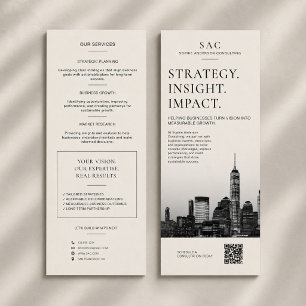 Modern QR Code Professional Consultant Rack Card