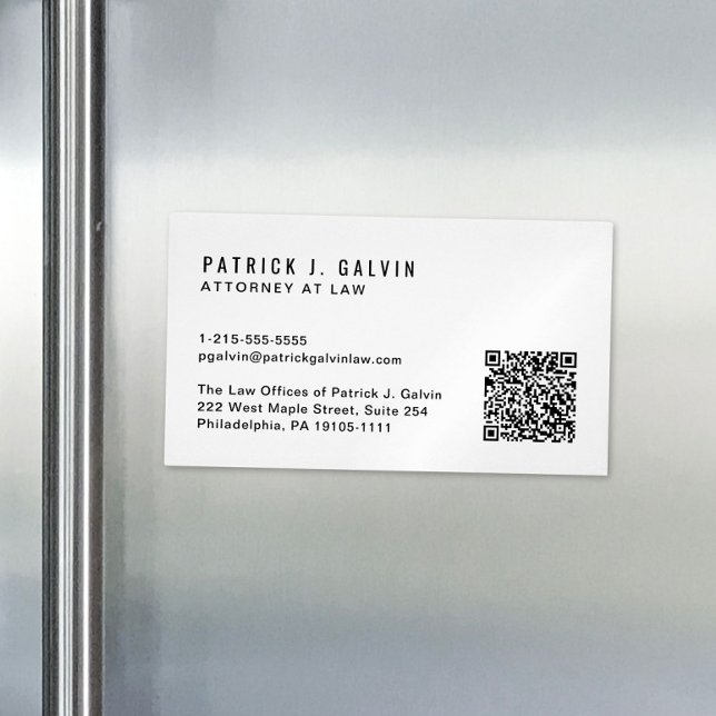 Modern QR Code Professional Magnetic Business Card (Creator Uploaded)
