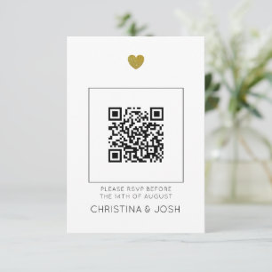 Modern QR Code RSVP Online Wedding Invitation  