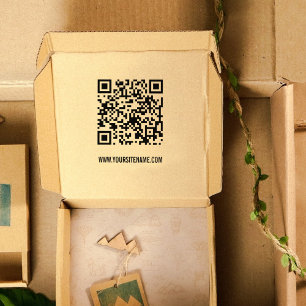 Modern QR Code  Rubber Stamp