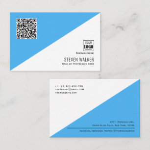 Modern QR Code Simple Professional Corporate Busin Business Card