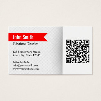substitute teachers business cards