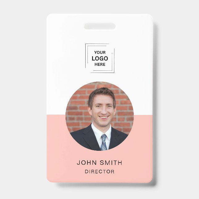 Modern QR Employee Access Identity Design ID Badge (Front)