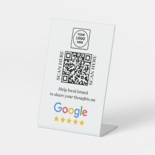Modern QR Feedback Stand for Business feedback Pedestal Sign