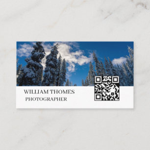 Modern QR Photography Portfolio Branding Style Business Card