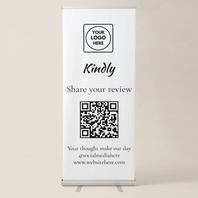 Modern QR Review Banner for Customer Feedback feed (Front)