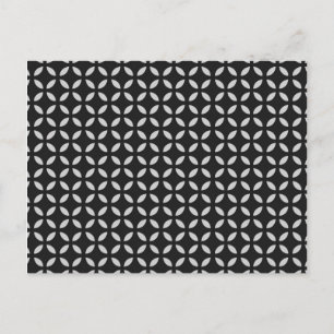 Modern Quatrefoil Japanese Flower of Life Pattern Postcard