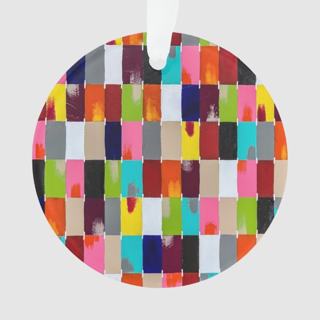 Modern Quilt Acrylic Ornament (Front)