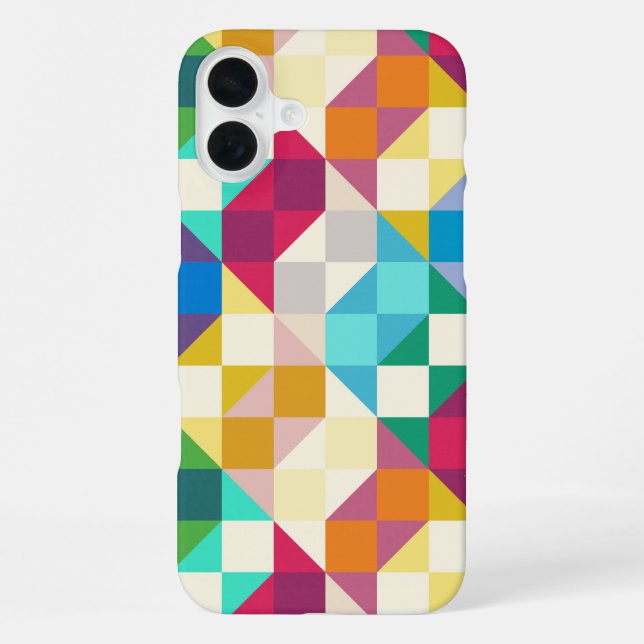 modern quilt dopamine iPhone case (Back)
