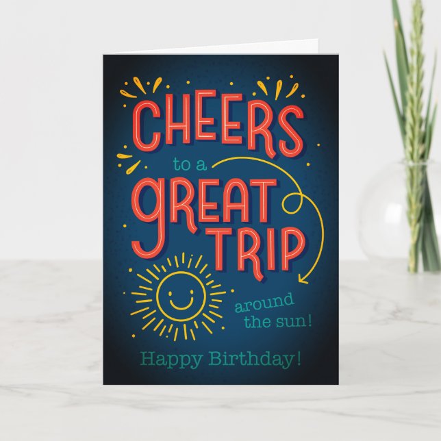  Modern Quote Birthday Card (Front)