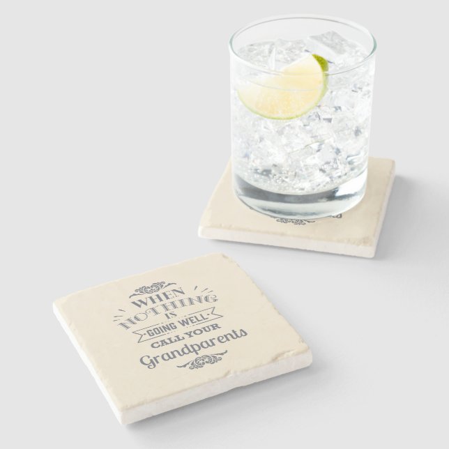 Modern Quote Keepsake Stone Coaster (Side)