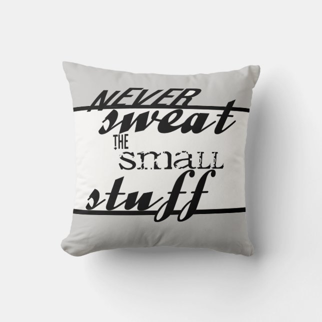 modern quote pillow bold text home decor (Front)