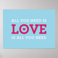 MODERN QUOTE wedding couple "all you need is love"