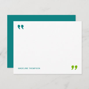 Modern Quoteable Tea Green Minimalist Typography Card
