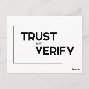 MODERN quotes: trust but verify Postcard