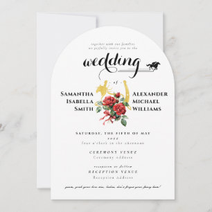 Modern Race Horse Derby 1 Photo Equestrian Wedding Invitation