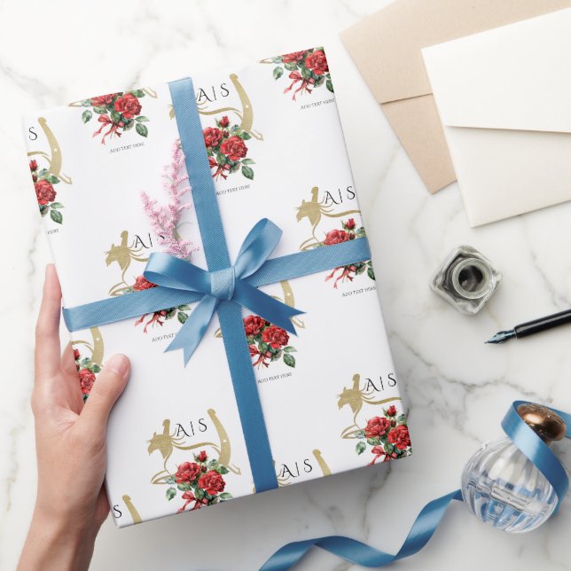 Modern Race Horse Derby & Drinks Party Equestrian Wrapping Paper (Gifting)