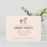 Modern Race Horse Derby Party Equestrian