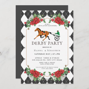 Modern Race Horse Derby Party Equestrian  Invitation