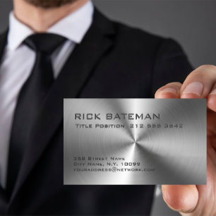 Modern Radial Metallic Texture Magnetic Business Card