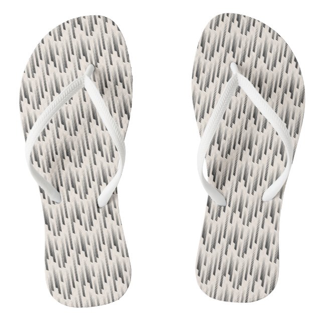 Modern Rain Pattern Flip Flops (Footbed)