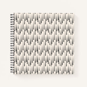 Modern Rain Pattern Notebook