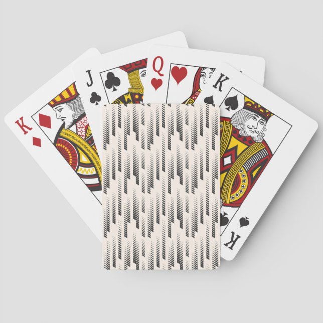 Modern Rain Pattern Playing Cards (Back)