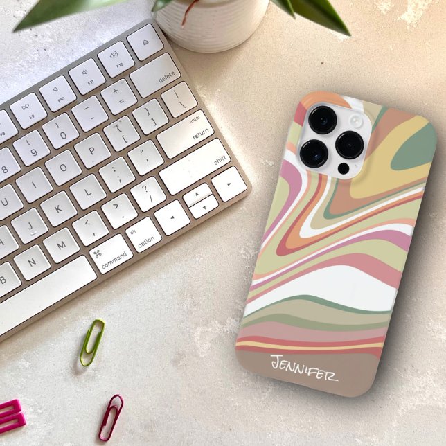 Modern Rainbow Abstract Personalised  Inspirivity Case-Mate iPhone Case (Creator Uploaded)