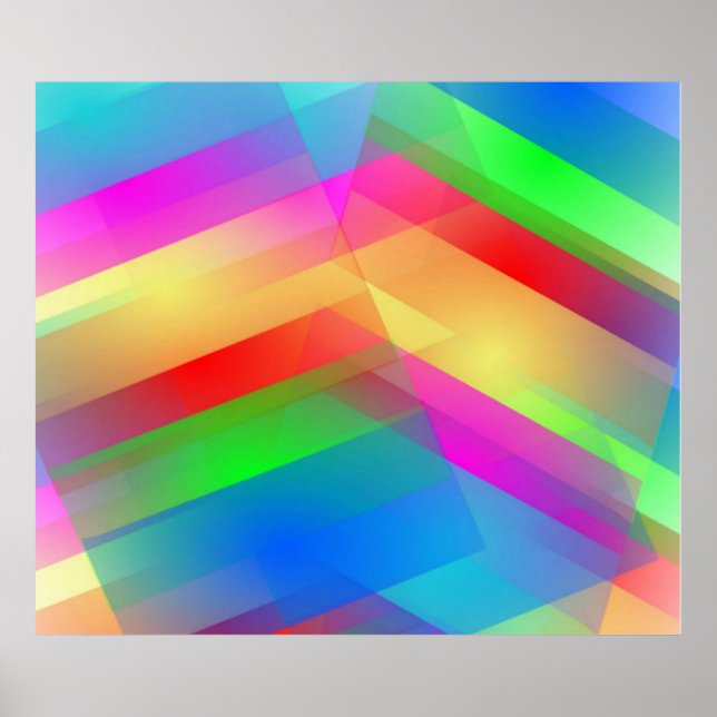Modern Rainbow Abstract Poster (Front)