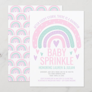 Modern Rainbow Baby Shower Invitation