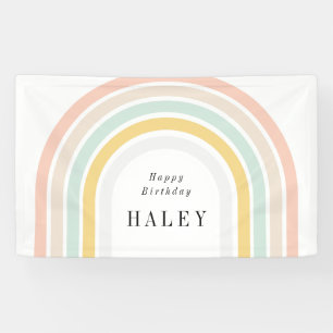Modern Rainbow Birthday Banner