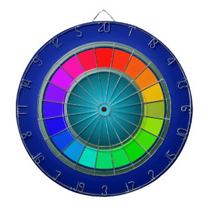 Modern Rainbow Blue Dartboard Minimalism