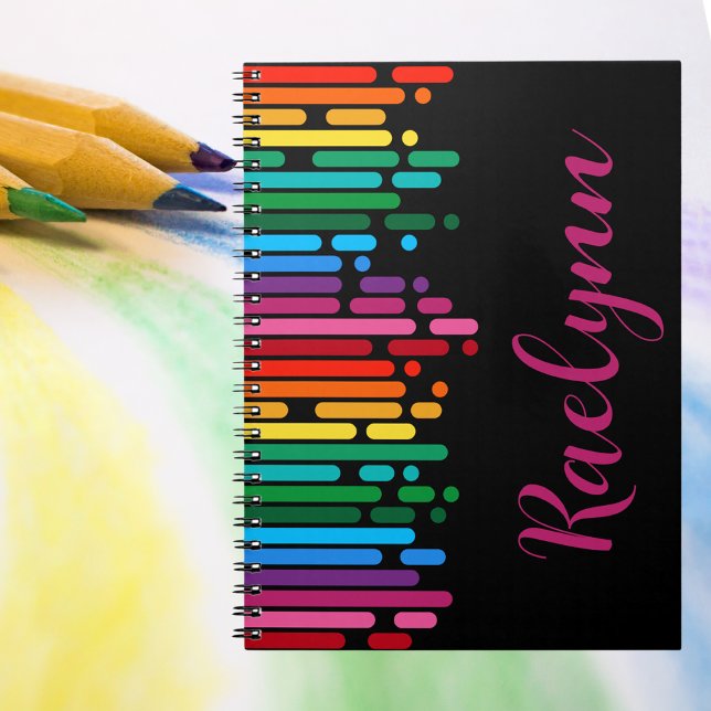 Modern Rainbow Bright & Colourful Fun Kids Notebook (Creator Uploaded)