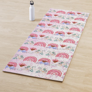 Modern Rainbow Cocktail Fitness Freak Romantic Fun Yoga Mat