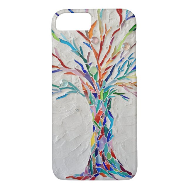 Modern Rainbow Coloured Tree Case-Mate iPhone Case (Back)