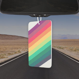 Modern Rainbow   Colourful Stripe LGBT Gay Pride Car Air Freshener