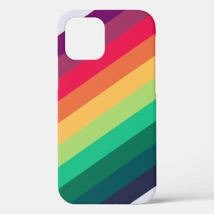 Modern Rainbow   Colourful Stripe LGBT Gay Pride iPhone 12 Case