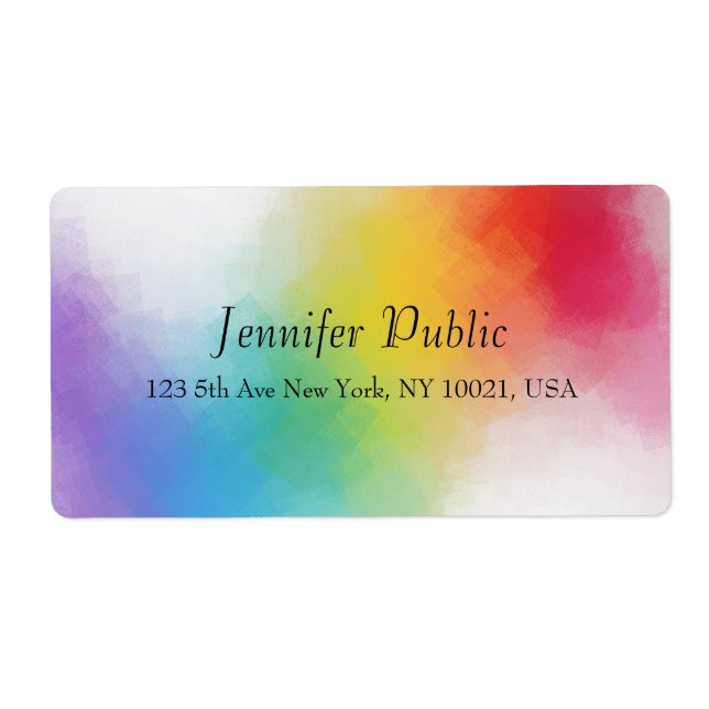 Modern Rainbow Colours Abstract Custom Template (Front)