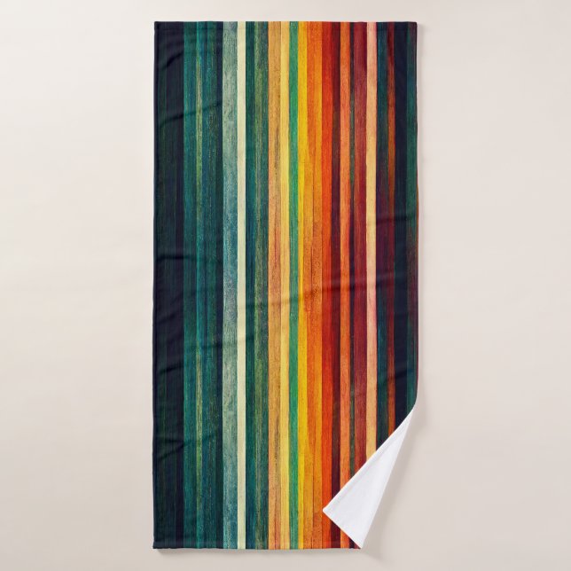 Modern Rainbow Colours Bath Towel (Bath Towel)