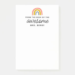 Modern Rainbow From the Desk of Teacher Post-it Notes