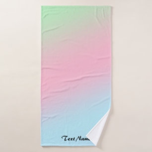 Modern Rainbow Gradient Watercolor Background Bath Towel