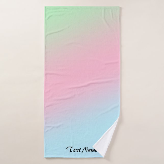 Modern Rainbow Gradient Watercolor Background Bath Towel (Bath Towel)