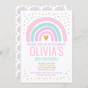 Modern Rainbow Invitation
