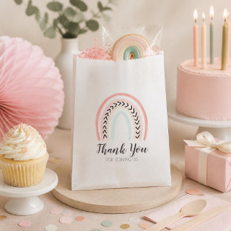 Modern Rainbow Kids Birthday Party Favour Bags