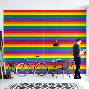 Modern Rainbow LGBT Gay Pride Pattern Wallpaper