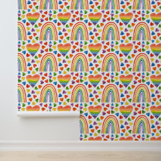 Modern Rainbow LGBT Gay Pride Pattern Wallpaper