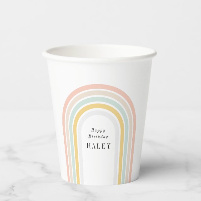 Modern Rainbow Paper Cups (Front)