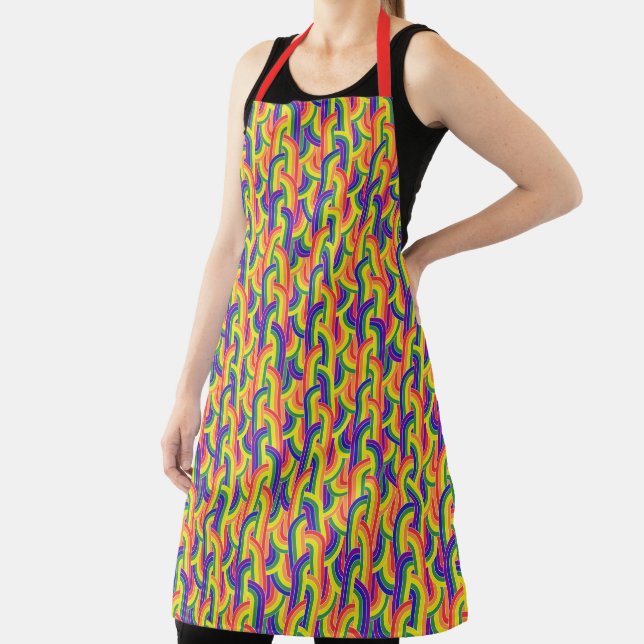 Modern Rainbow Pattern Apron (Insitu)