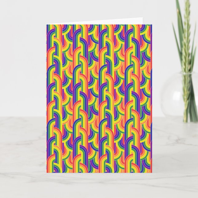 Modern Rainbow Pattern Card (Front)