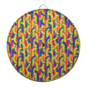 Modern Rainbow Pattern Dartboard